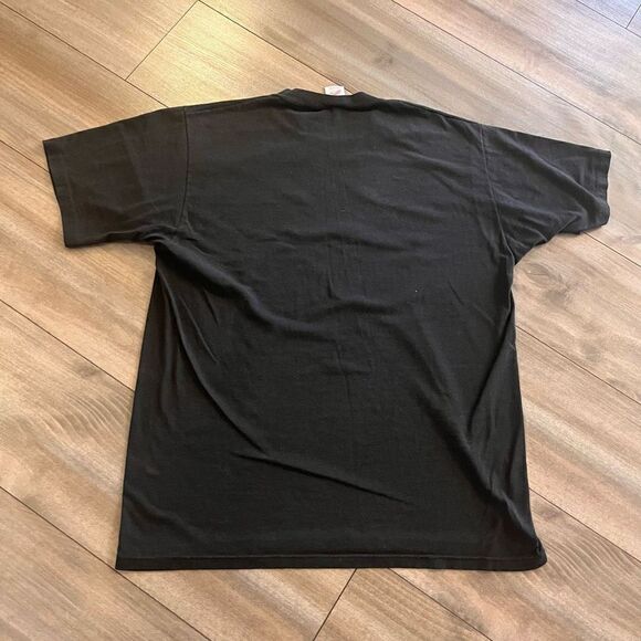 Vintage 1990s Jerzees Batman Black Casual Shirt Men Medium - Picture 5 of 7